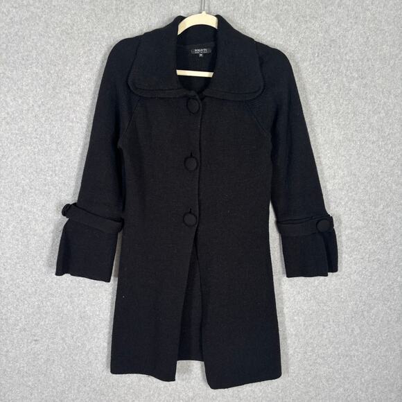 Solo Tu Cardigan Sweater Womens Medium Wool Collar Button Italy Witchy‎ READ - Picture 1 of 11